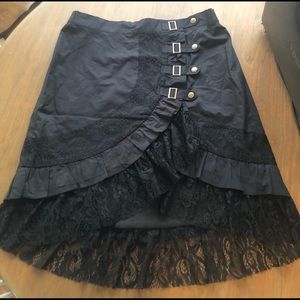 Women’s Black Steampunk Skirt